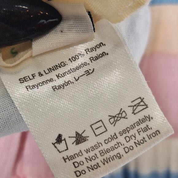 Mara Hoffman Swim Crinkle Crepe Stripe Halter Maxi Dress XS Resort Swim Cover - Picture 9 of 15